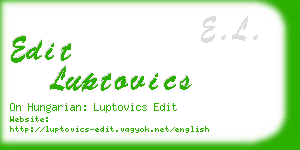 edit luptovics business card